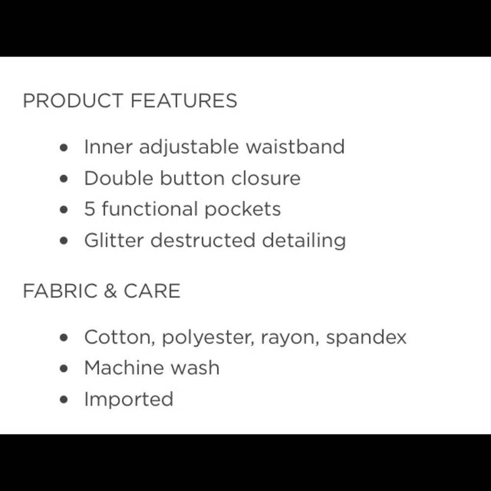 NWT 🌺 MUDD GLITTERED SKINNY BOOT JEANS GIRLS 10 - Picture 7 of 8